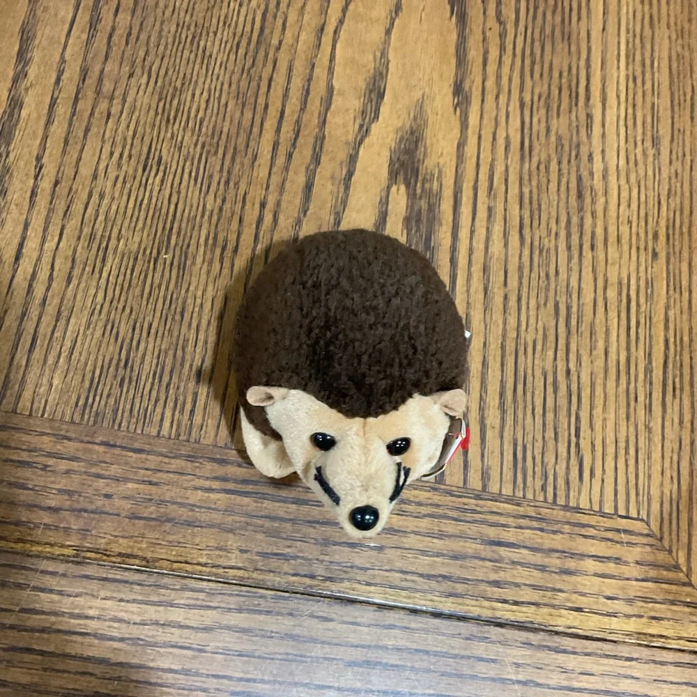 Ty Plush Hedgehog Toy - Brown and Tan
